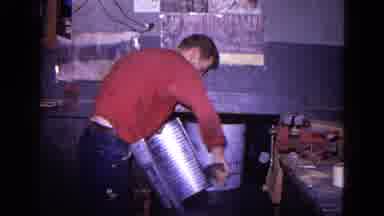 Trenton New Jersey (1967): Man Works Hard In A Workshop On A Factory Production