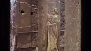 Iran (1972): Stone Carving And Shot Of Greco-Roman Columns Visited By Tourists
