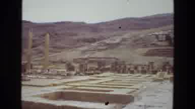 Iran (1972): Egypt Ruins Can See Footings From Destroyed Buildings Mountain In