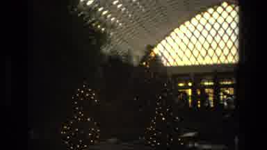 Iran (1972): Woman Welcoming People Near A Fountain And Christmas Decor