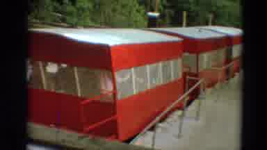 Branson Missouri USA (1968): Some People Are Getting Off A Big Red Boat