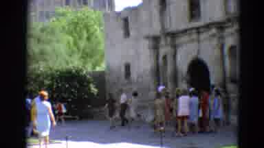 Branson Missouri USA (1968): People Visiting The Alamo In Texas And Tourists