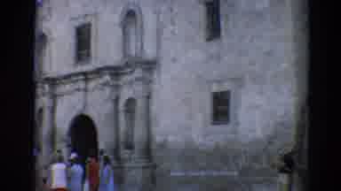 Branson Missouri USA (1968): Tourists Visit Historic Building On A Clear Autumn