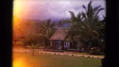 Honolulu Hawaii (1968): Tropical Hut With Palm Trees All Around It Overlooking The