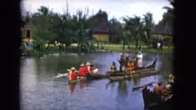 Honolulu Hawaii (1968): Natives In Canoes Wondering Why These Strangers Are In