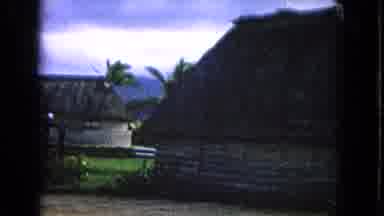 Honolulu Hawaii (1968): Rustic Huts Set On A Beautiful Tropical Island On A Breezy