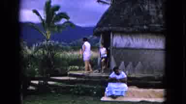 Honolulu Hawaii (1968): Family Walk Out Of Their Holiday Tee Pee To Palm Trees And