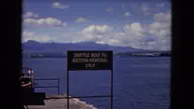 Honolulu Hawaii (1968): View Of Brown And Yellow Shuttle Boat Sign On A Clear