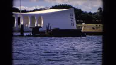 Honolulu Hawaii (1968): A Ship Docks Next To The Uss Arizona Memorial At Pearl