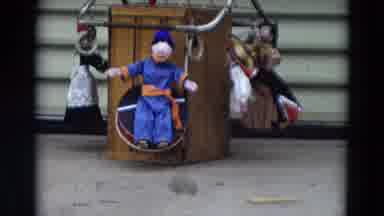 Lahaina Maui Hawaii (1968): Box Adapted To Transport Puppets With Some Of Them