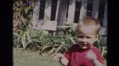 Lincoln Nebraska (1968): Little Boy Waves At Camera Two Little Boys With A Man Who