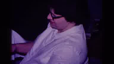 Minnesota USA (1968): People Sitting Table Lady Pants Unzipped