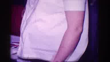 Minnesota USA (1968): Pregnant Wife Rubbing Her Belly Toddler Walking Nearby