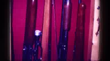 Minnesota USA (1968): Film Of Different Types Of Guns In Gun Storage Cabinet And