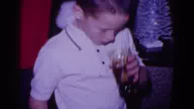 Minnesota USA (1968): Kid Drink Coke While His Brother Joking Him