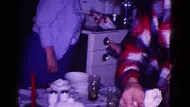 Minnesota USA (1968): Couple In The 20th Century Preparing The Table And Food For