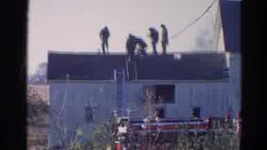 Wauconda Illinois USA (1968): Five People Working On A Roof