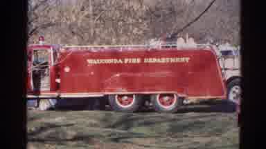 Wauconda Illinois USA (1968): 1970'S Firefighter Truck At A House