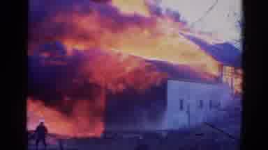 Wauconda Illinois USA (1968): Firefighters Trying To Put Out A Fire
