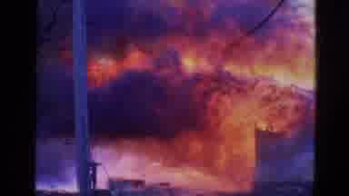 Wauconda Illinois USA (1968): Large Fire Rages On Behind The Firefighters As They