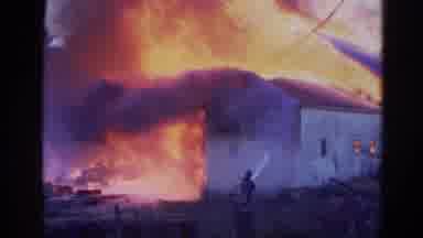 Wauconda Illinois USA (1968): Firefighters Fight Fire In Barn With Little Chance