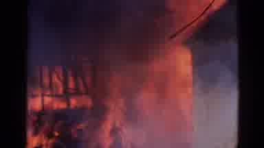 Wauconda Illinois USA (1968): Firefighters Fight Losing Battle To Extinguish Empty