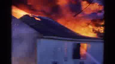Wauconda Illinois USA (1968): The House Is Starting To Catch On Fire And Spreading