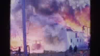 Wauconda Illinois USA (1968): Burning Building Fire Training