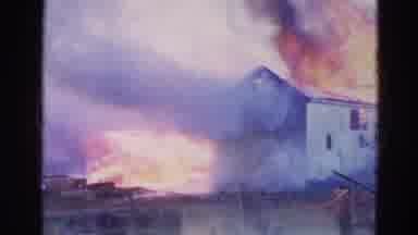 Wauconda Illinois USA (1968): People Watching Home On Fire