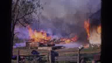 Wauconda Illinois USA (1968): A Windy Day In The Country With A Contained Fire