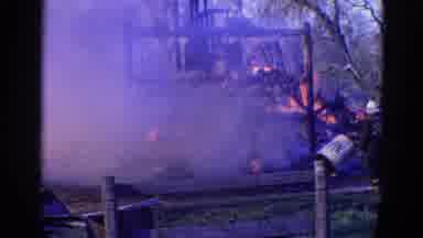 Wauconda Illinois USA (1968): Firefighters Desperately Try To Contain The Fire As