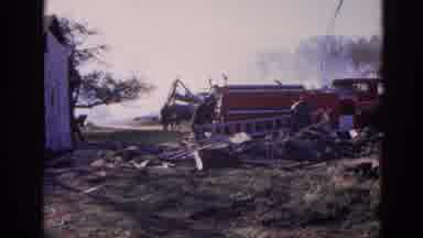 Wauconda Illinois USA (1968): Firefighters Lifting Up A Ladder Onto Fire Truck
