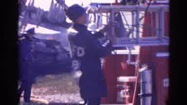 Wauconda Illinois USA (1968): Firefighters Carry The Ladder