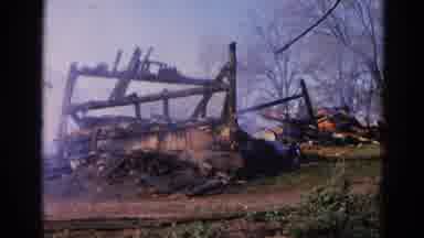 Wauconda Illinois USA (1968): Firefighters Trying To Put Out Fire