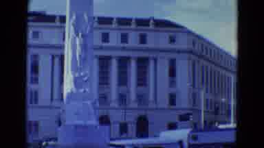 Diller Nebraska (1969): Beautiful Sculpted Marble Monument Dominates Plaza In