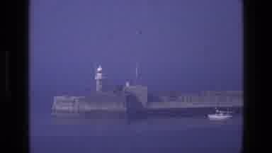 England (1969): People Going To Fort By Ships In The Sea For Holidays