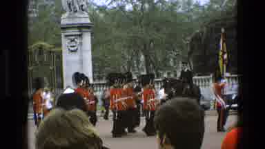 England (1969): English Soldiers Marching Ceremonial And Police On Horses Behind