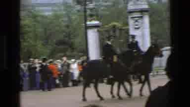 England (1969): Soldiers In Buckingham Palace Stand In Formation Before The Queen