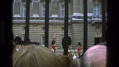 England (1969): Onlookers Admire Royal Guards As They Get A Close Up From Behind