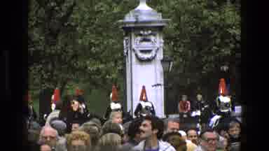 England (1969): Large Crowd Watching British Troops Marching In Military Ceremony