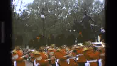 England (1969): Local High School Marching Band During A Holiday Parade