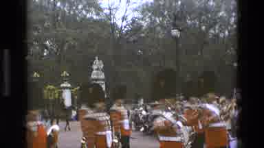 England (1969): The Royal Guards March In Unison Together As The Crowd Watches
