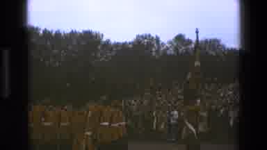 England (1969): The Queen's Guards Marching During A Demonstration In Front Of A