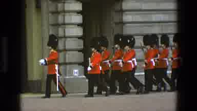 England (1969): Grenadier Guards On Parade In Full Uniform Outside Of Buckingham