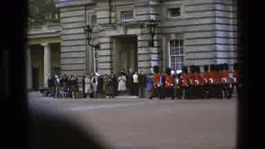 England (1969): United Kingdom Sentries Marching Around In The Street Followed By