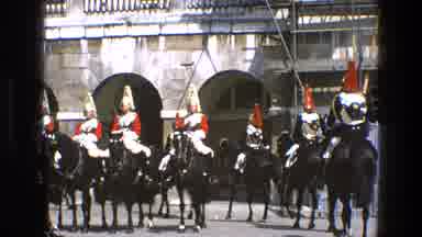 England (1969): Some Type Of Soldiers Riding Horses In Formation In A Courtyard