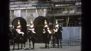 England (1969): Fully Uniformed Cavalry Preparing For A Parade On Black Horses