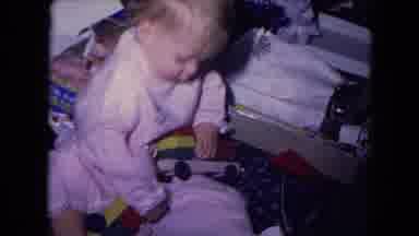 Fort Wayne Indiana (1969): Girl Baby Toys Playing Mom Sister Phone Room Milk
