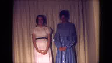 Fort Wayne Indiana (1969): A Woman In A White Dress Walking Towards A Woman In A