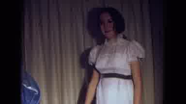Fort Wayne Indiana (1969): Two Women In Formal Gowns Are Posing In Front Of A